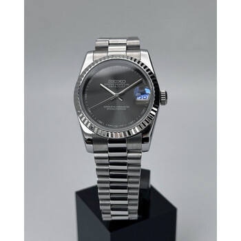 Custom Seiko Mod • Grey Sterile Datejust President • 36mm